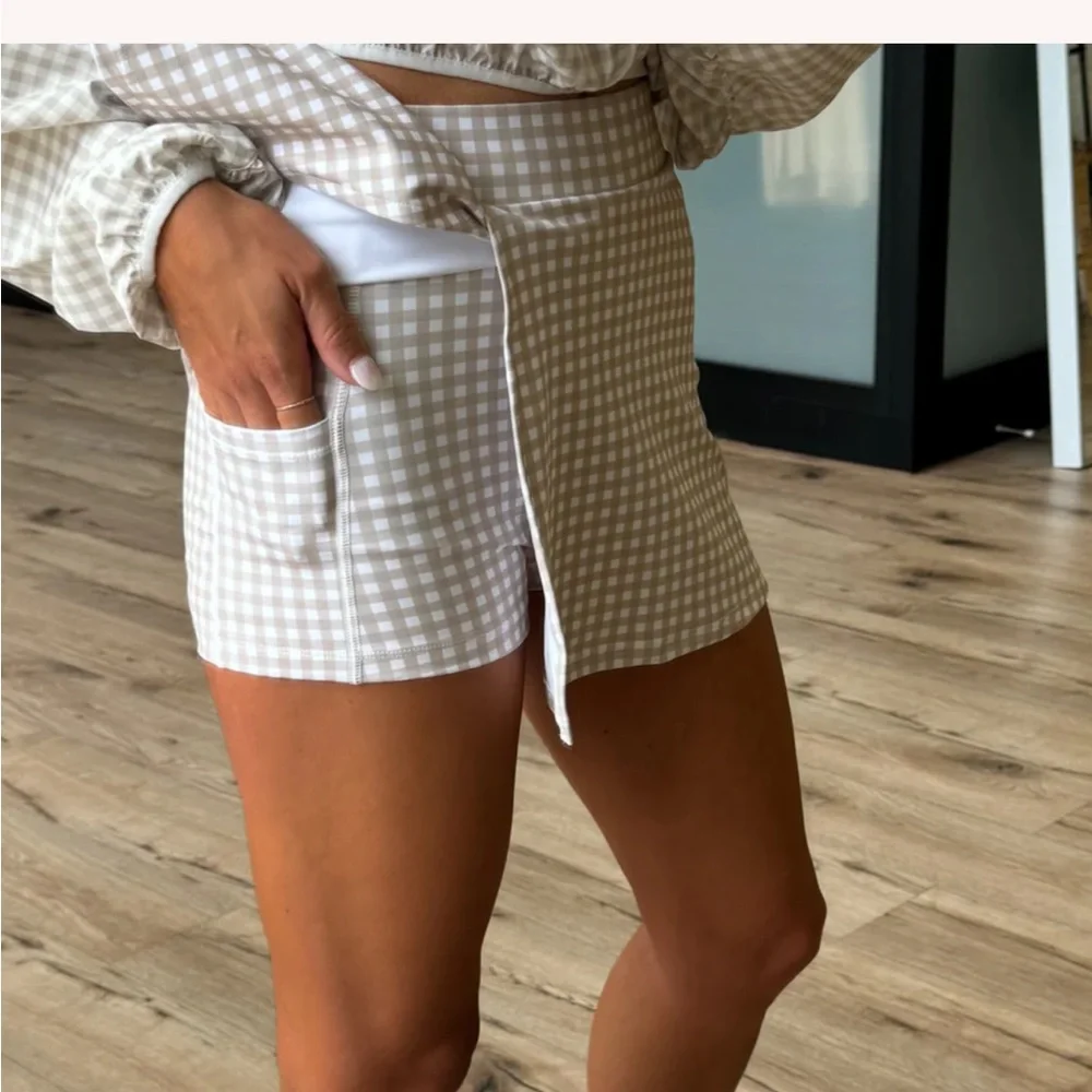 TALULAH Pink Gingham Skort - Picture 4 of 4